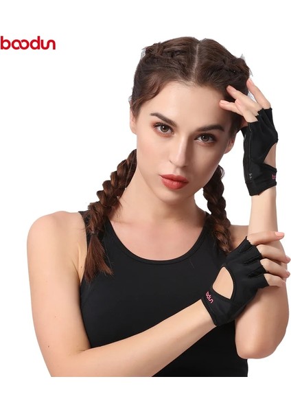 Siyah Stil Lxı Boodun Spor Eldivenleri Kadın Yarım Parmak Nefes Alabilir Fitness Egzersiz Egzersiz Yoga Eldivenleri Güç Ağırlık Kaldırma El Handschoenen (Yurt Dışından)