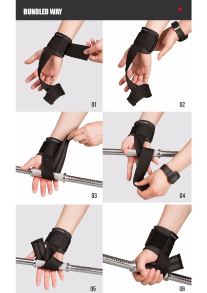 Siyah Stil Ağırlık Kaldırma Spor Salonu El Kayışı Bilek Bandı Iki Taraflı Kaymaz Deadlift Powerlifting Squat Halter Fitness Spor Brace Pad (Yurt Dışından) fırsatları