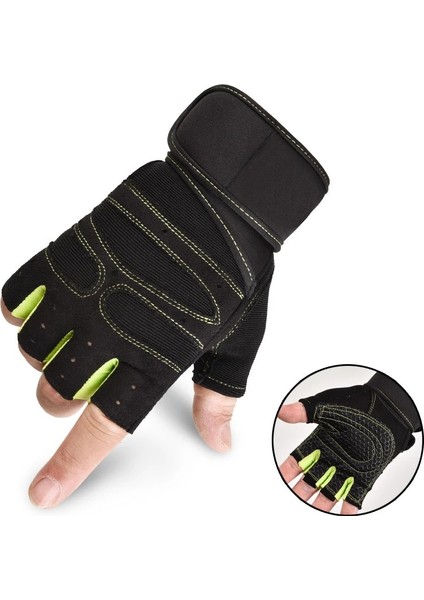 No.7 Tarzı Xl Beden Erkekler Fitness Ağır Eğitim Eldivenleri Vücut Geliştirme Yarım Parmak Eldiven Kaymaz Genişletilmiş Bilek Desteği Halter Sporları (Yurt Dışından)