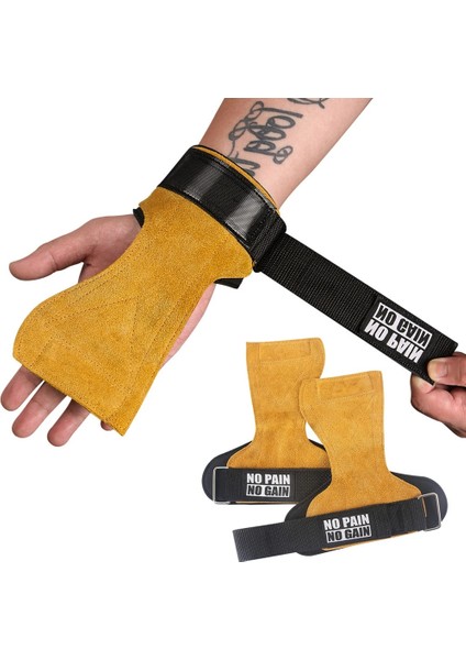 Kahverengi Tarzı 1 Çift Dana Kaymaz Ağırlık Kaldırma Spor Eldivenleri Kolları Kettlebell Pull-Up Halter Eldiven Için Egzersiz Koruma Sapları (Yurt Dışından) modelleri