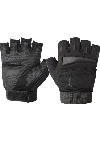 Siyah Stil L Beden Spor Eldivenleri Yarım Parmak Nefes Halter Spor Eldivenleri Erkek Kadın Egzersiz Eğitimi Bilek Spor Eldivenleri Kaymaz Eldiven (Yurt Dışından)
