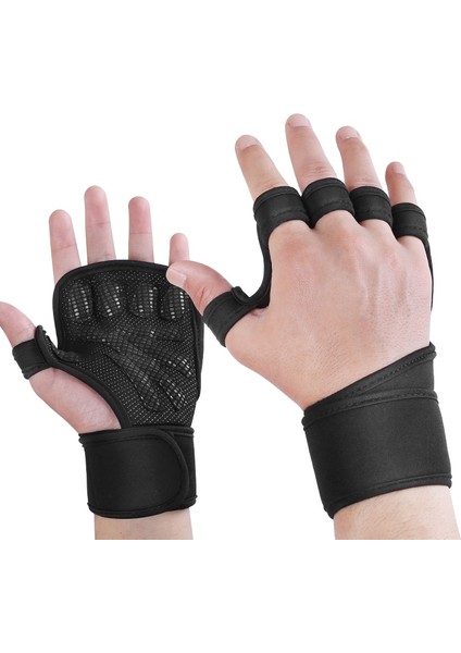 Bk Tarzı M Beden Hand Grip Silicone Thicker Sponge Crossfit Gymnastics Guard Palm Protectors Glove Pull Up Bar Weight Lifting Glove Gym Gloves (Yurt Dışından)