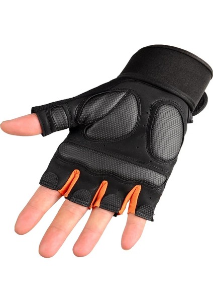 Turuncu Tarzı M Beden Weight Lifting Gloves Long Wrist Support With Anti Slip Palm Protection Great Grip For Fitness Bodybuilding Powerlifting (Yurt Dışından) fırsatları