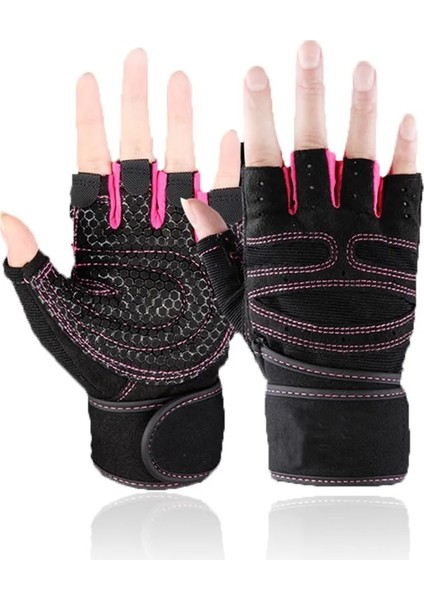Pembe Spor Eldivenleri Tarzı S Beden Crossfit Spor Eldivenleri Fitness Erkekler Kadınlar Için Yarım Parmak Egzersiz Spor Halter Eldivenleri Nefes Vücut Geliştirme Eğitimi Eldiven (Yurt Dışından)