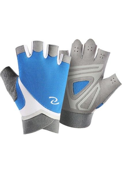 Lacivert Tarzı Xl Beden Loogdeel Fitness Yarım Parmak Eldiven Kaymaz Nefes Fitness Ekipmanları Dambıl Eğitim Spor Salonu Vücut Geliştirme Bisiklet Eldivenleri (Yurt Dışından)