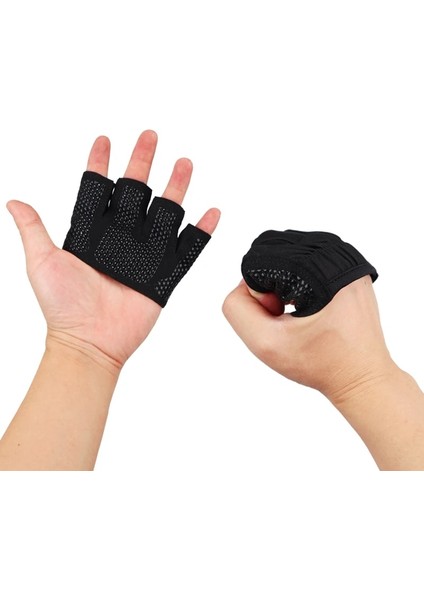 Pembe Tarzı M Beden 1 Pair Crossfit Gym Gloves Four Half Finger Women Men Workout Glove Power Weight Lifting Bodybuilding Hand Protector (Yurt Dışından) modelleri