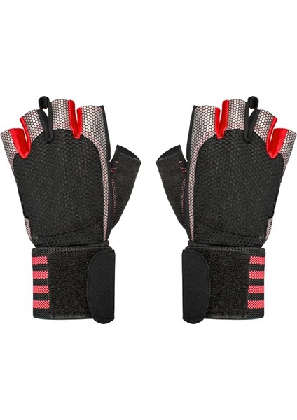 Açık Gri Tarzı L Beden 1 Çift Kaymaz Spor Salonu Yarım Parmak Bracers Eldiven Bisiklet Halter Spor Erkek Kadın Egzersiz Fitness Ekipmanları Aksesuarları (Yurt Dışından)