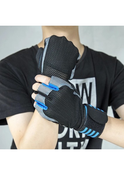 Açık Gri Tarzı L Beden 1 Çift Kaymaz Spor Salonu Yarım Parmak Bracers Eldiven Bisiklet Halter Spor Erkek Kadın Egzersiz Fitness Ekipmanları Aksesuarları (Yurt Dışından) modelleri