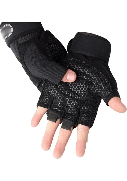 No.2 Tarzı Xl Beden Erkekler Fitness Ağır Eğitim Eldivenleri Vücut Geliştirme Yarım Parmak Eldiven Kaymaz Genişletilmiş Bilek Desteği Halter Sporları (Yurt Dışından) indirimleri