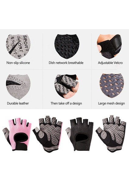 No.1 Tarzı S Beden 1 Çift Profesyonel Spor Salonu Fitne Eldiven Kadın Erkek Crossfit Egzersiz Vücut Geliştirme Eğitimi Ince Nefes Kaymaz Yarım Parmak Eldiven (Yurt Dışından) modelleri