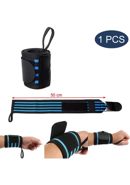 Bileklik Stili S Beden Professional Half Full Finger Fitness Gloves Men With Wrist Support Gym Exercise Powerlifting Pull Up Protector (Yurt Dışından)