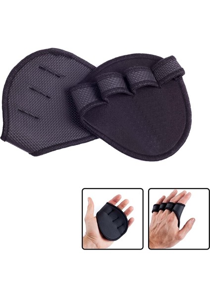 Siyah Saplı Pedler Stili Fitness Ağırlık Kaldırma Askıları Spor Salonu El Sapları Deadlifts Yastıklı Neopren Halter Vücut Geliştirme Güç Kaldırma Kuvvet Antrenmanı (Yurt Dışından)