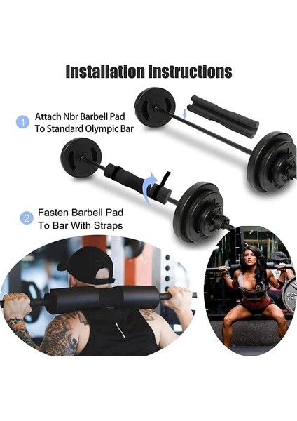 Kapak Bezi Pembe Tarzı Squat Pad - Squats Için Köpük Halter Pedi Yastık, Lunges & Kalça Thrusts Için Bar Dolgusu - Standart Olimpik Ağırlık Bar Pad (Yurt Dışından)