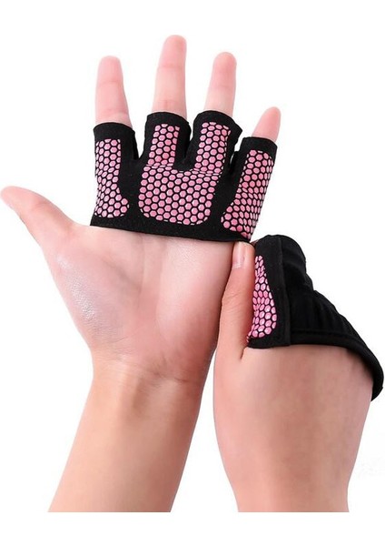 Pembe Tarzı S Beden 1 Pair Crossfit Gym Gloves Four Half Finger Women Men Workout Glove Power Weight Lifting Bodybuilding Hand Protector (Yurt Dışından)