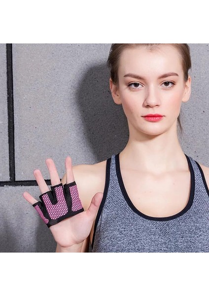 Pembe Tarzı S Beden 1 Pair Crossfit Gym Gloves Four Half Finger Women Men Workout Glove Power Weight Lifting Bodybuilding Hand Protector (Yurt Dışından) fırsatları