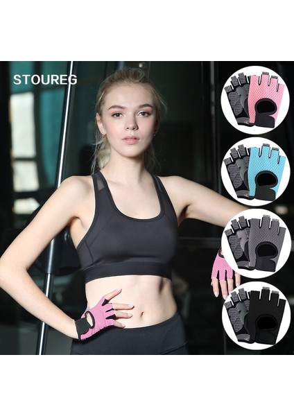 Chaoduo Shop Pembe Tarzı M Beden Nefes Erkek Kadın Spor Eldivenleri Spor Halter Eldivenleri Vücut Geliştirme Eğitimi Eldivenleri Kaymaz Bisiklet Yarım Parmak Eldiven (Yurt Dışından)