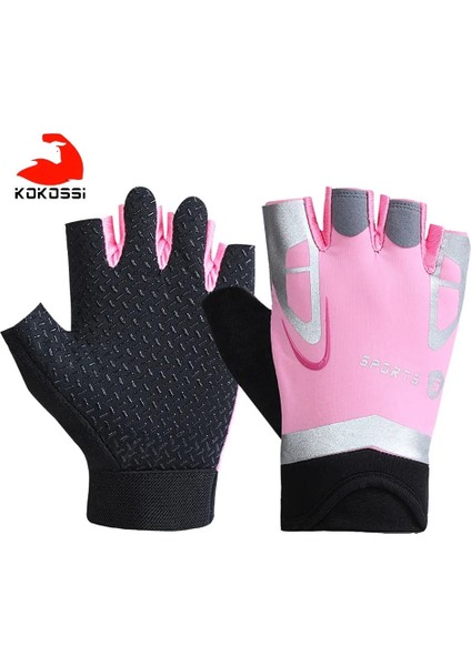 C Yazın-Pembe Stil Xl Beden Kokossi Erkek Kadın Yarım Parmak Spor Eldivenleri Nefes Alabilir Kaymaz Halter Dambıl Yatay Bar Eğitim Eldivenleri (Yurt Dışından)