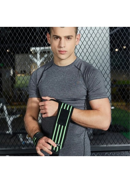1 Adet Yeşil Stil Spor Salonu Fitness Halter Bracers Powerlifting Bileklik Desteği Elastik Bilek Sargıları Spor Güvenliği Için Bandajlar Brace (Yurt Dışından) modelleri