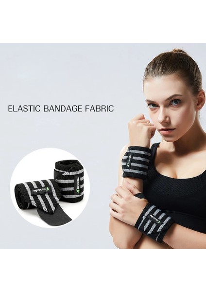 1 Adet Yeşil Stil Spor Salonu Fitness Halter Bracers Powerlifting Bileklik Desteği Elastik Bilek Sargıları Spor Güvenliği Için Bandajlar Brace (Yurt Dışından) fırsatları