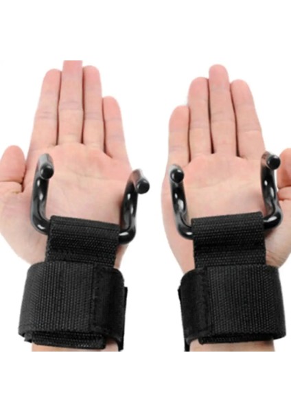 Siyah Stil 1 Çift Ayarlanabilir Çift Kanca Çift Halter Dambıl Yatay Bar Halter Ölü Kaldırma Bilek Kayışları Desteği (Yurt Dışından) indirimleri