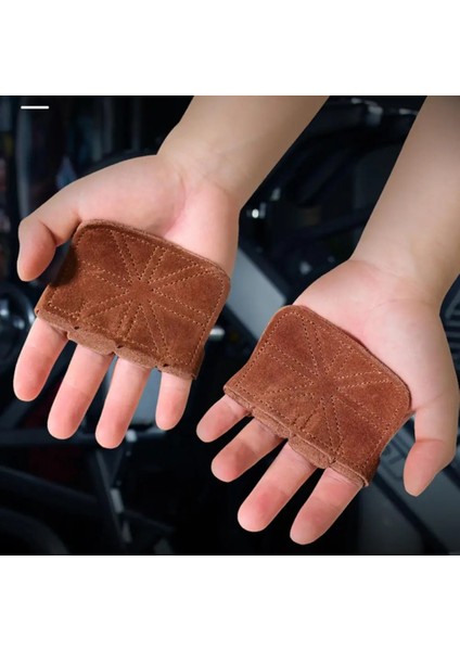 Açık Kahverengi Tarzı L Beden Egzersiz Kavrama Pedi Unisex Kaymaz Spor Eldivenleri El Koruyucu Dişli Halter Fitness Ekipmanları Için Yarım Parmak Sapları Eldiven (Yurt Dışından) indirimleri