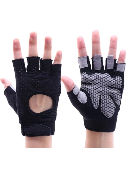 Siyah Eldiven 1 Stil M Beden Coolfit Nefes Spor Eldivenleri Ağır Egzersiz Spor Salonu Eldivenleri Için Ağırlık Kaldırma Kadın Vücut Geliştirme Kaymaz Yarım Parmak (Yurt Dışından)