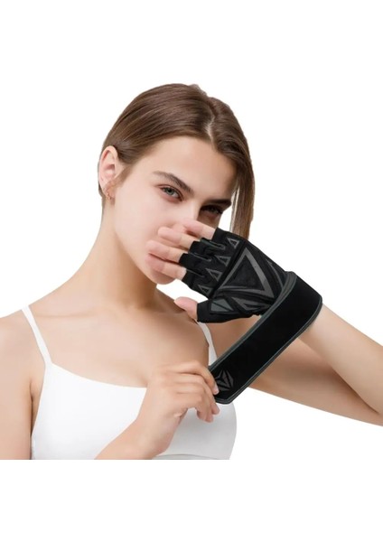 V5101 Siyah Stil Xl Beden Veidoorn Profesyonel Ağırlık Kaldırma Spor Salonu Egzersiz Eldivenleri Nefes Alabilir Egzersiz Eğitimi Spor Eldiven Spor Bisiklet Kadın Erkek (Yurt Dışından) modelleri