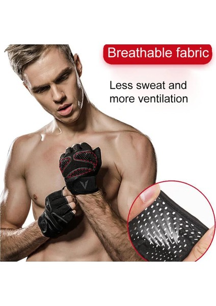 V5101 Siyah Stil Xl Beden Veidoorn Profesyonel Ağırlık Kaldırma Spor Salonu Egzersiz Eldivenleri Nefes Alabilir Egzersiz Eğitimi Spor Eldiven Spor Bisiklet Kadın Erkek (Yurt Dışından) indirimleri