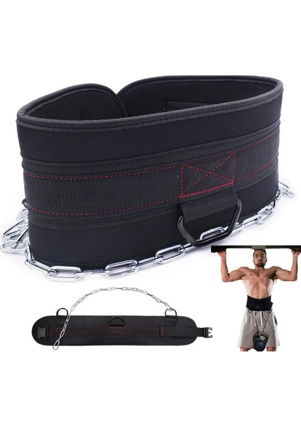 Zincir Stili ile Fitness Ağırlık Kaldırma Dip Kemer Vücut Geliştirme Için Crossfit Kettlebell Ağırlık Egzersiz Powerlifting Bel Gücü Spor Kemeri Yukarı Çekin (Yurt Dışından) fırsatları