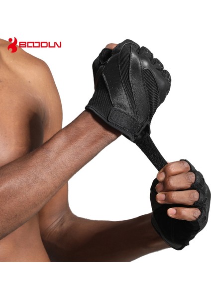 Siyah Stil Xl Beden Boodun Erkek Kadın Spor Eldivenleri Deri Nefes Kumaş Siyah Ağırlık Kaldırma Eğitim Eldivenleri Yarım Parmak Fitness Egzersiz Eldivenleri (Yurt Dışından) fiyatları