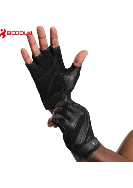 Siyah Stil Xl Beden Boodun Erkek Kadın Spor Eldivenleri Deri Nefes Kumaş Siyah Ağırlık Kaldırma Eğitim Eldivenleri Yarım Parmak Fitness Egzersiz Eldivenleri (Yurt Dışından) modelleri