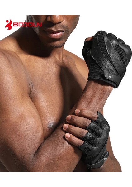 Siyah Stil Xl Beden Boodun Erkek Kadın Spor Eldivenleri Deri Nefes Kumaş Siyah Ağırlık Kaldırma Eğitim Eldivenleri Yarım Parmak Fitness Egzersiz Eldivenleri (Yurt Dışından) fırsatları