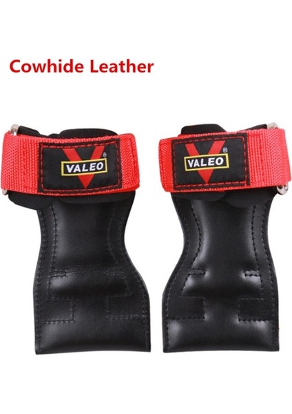 Kırmızı Stil Valeo Bir Çift Ağırlık Kaldırma Eldivenleri Yatay Bar Spor Salonu Crossfit Fitness Halter Halter Dambıl Deri Eldiven (Yurt Dışından)