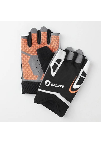 Siyah Stil Xl Beden Veqkıng Fitness Eldivenleri Erkek ve Kadın Yoga Spor Eldivenleri Jimnastik Eğitimi Tek Bar Kaymaz Yarı Parmak Ağırlık Kaldırma Eldivenleri (Yurt Dışından)