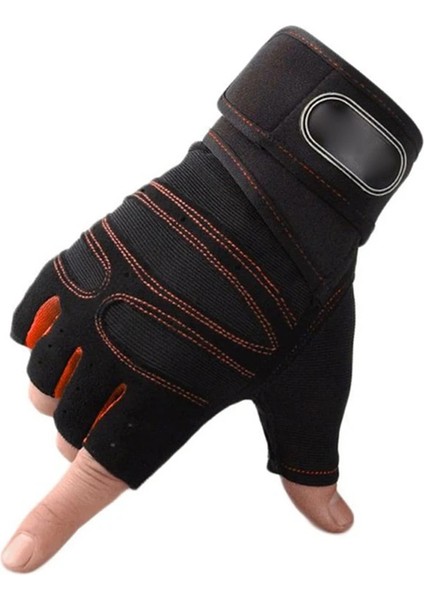 No.1 Tarzı Xl Beden Erkekler Fitness Ağır Eğitim Eldivenleri Vücut Geliştirme Yarım Parmak Eldiven Kaymaz Genişletilmiş Bilek Desteği Halter Spor Damla (Yurt Dışından)