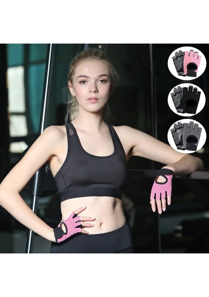 Siyah Stil L Beden Veqkıng Yarım Parmak Spor Eldivenleri, Adam Kaymaz Ağırlık Kaldırma Eldivenleri, Kadın Spor Salonu Vücut Geliştirme Eğitimi Spor Eldivenleri Bisiklet Eldivenleri (Yurt Dışından)