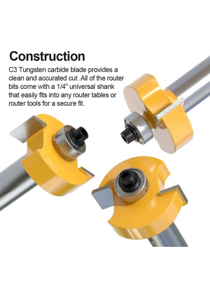 Rulman Setli 1/2 Inç Shank Rabbet Yönlendirici Ucu (Yurt Dışından) indirimleri