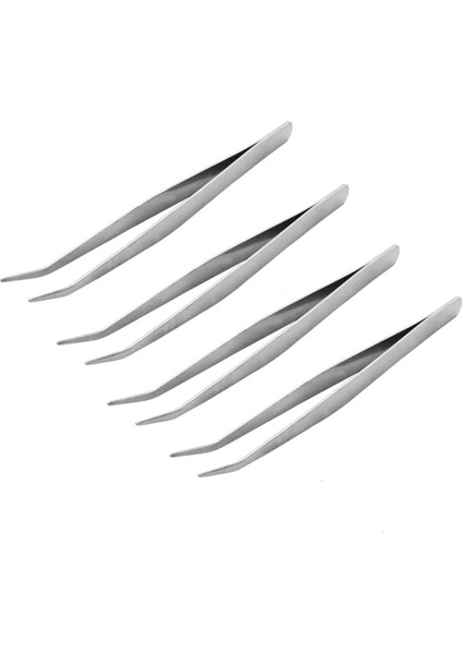 Adet 5.9 Inç Uzun Gümüş Ton Bükülmüş Kavisli Ucu Cımbız Forseps Pense El Aleti (Yurt Dışından)