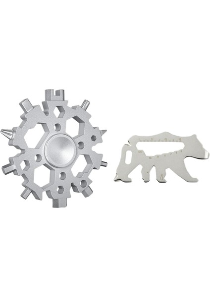 Erkekler Için Çok Amaçlı Kart Anahtarı Hediyesi ile 22'si 1 Arada Kar Tanesi Çok Amaçlı Alet B (Yurt Dışından)