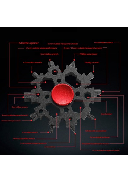 Erkekler Için Çok Amaçlı Kart Anahtarı Hediyesi ile 22'si 1 Arada Kar Tanesi Çok Amaçlı Alet B (Yurt Dışından) indirimleri