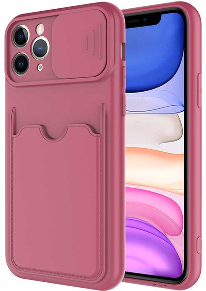 iPhone 11 Pro Max - Uyumlu ​wowcase Kartix Kapak-Koyu Mor