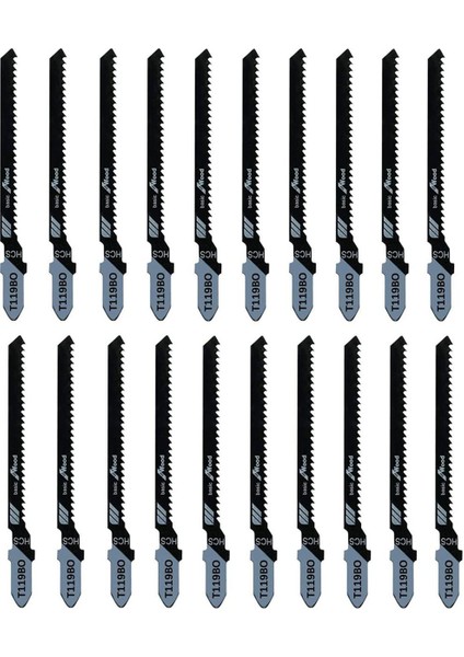 20 Parça T119BO 12 Tpı Çeşitli T-Şank Kaydırma Dekupaj Testere Bıçakları Seti (Yurt Dışından)