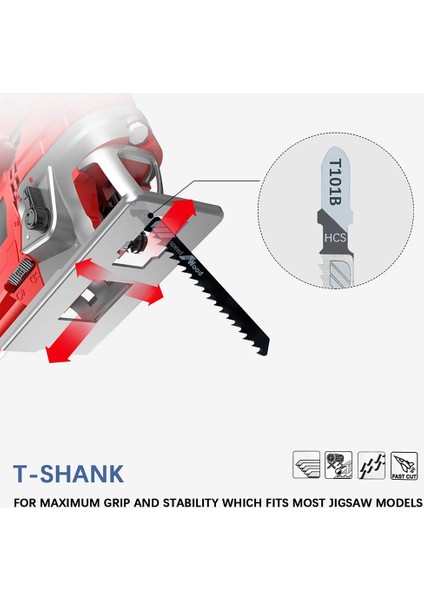 20 Parça T119BO 12 Tpı Çeşitli T-Şank Kaydırma Dekupaj Testere Bıçakları Seti (Yurt Dışından) indirimleri