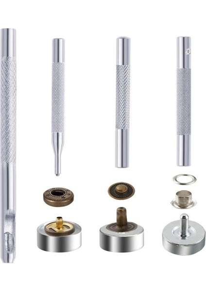400 Adet 6/8/12.5mm Deri Snap Düğmesi Seti Bağlantı Elemanı Perçin Kurulum Aracı (Yurt Dışından) fırsatları