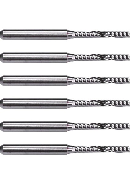 6x, 2mm x 15MM Karbür Tek Flüt Spiral Uçlu Freze Cnc Router Bit (Yurt Dışından)