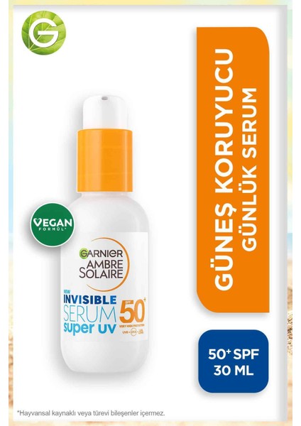 Invisible SPF50 Süper Uv Günlük Güneş Koruyucu Serum 30 ml