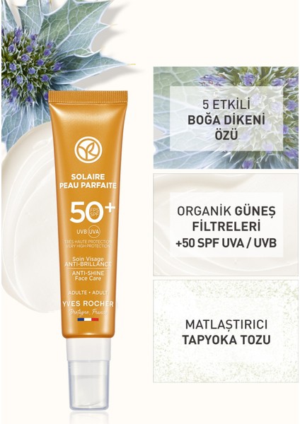 Spf 50 Yüksek Korumalı Parlama ve Leke Karşıtı Yüz Güneş Kremi/solaire Peau Parfaite-40