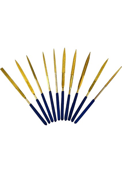 10 Adet Titanyum Elmas Kaplama Iğne Düz Dosya Seti Metal Işleme El Sanatları Aracı Titanyum Kaplı Elmas Çeşitli Dosyalar (Yurt Dışından) fırsatları