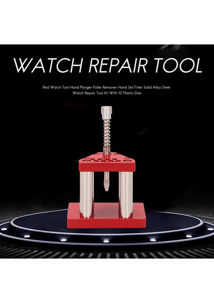 Kırmızı Izle Aracı El Piston Çektirme Sökücü El Seti Tesisatçısı Katı Alaşımlı Çelik Saat Onarım Aracı Kiti ile 10 Plastik Kalıplar (Yurt Dışından) modelleri