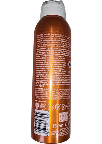 Transparan Güneş Koruyucu Sprey Spf 50 150 ml 7225345